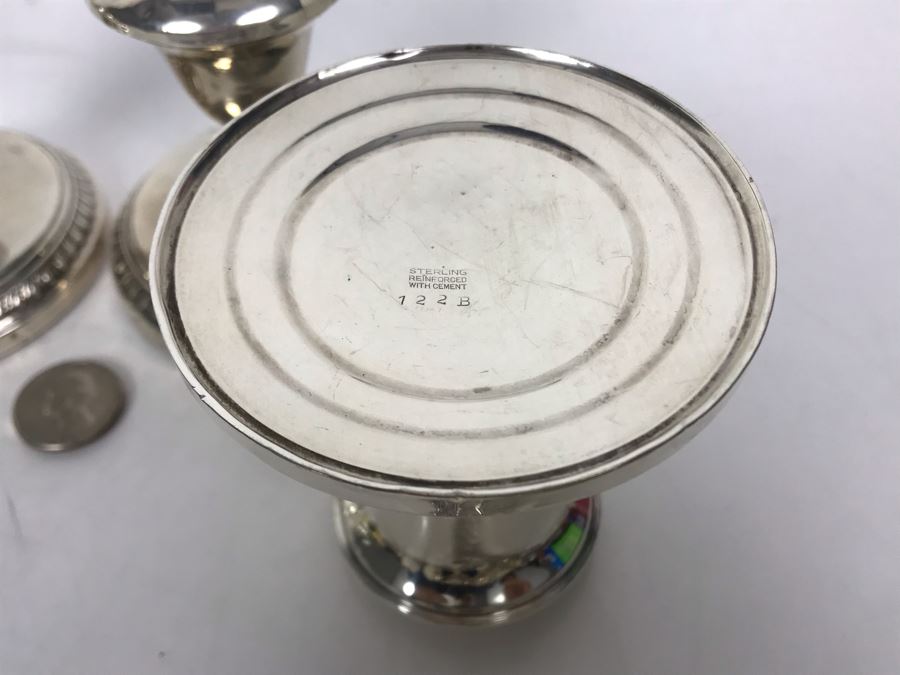 JUST ADDED - (4) Weighted Sterling Silver Candle Holders [Photo 6]