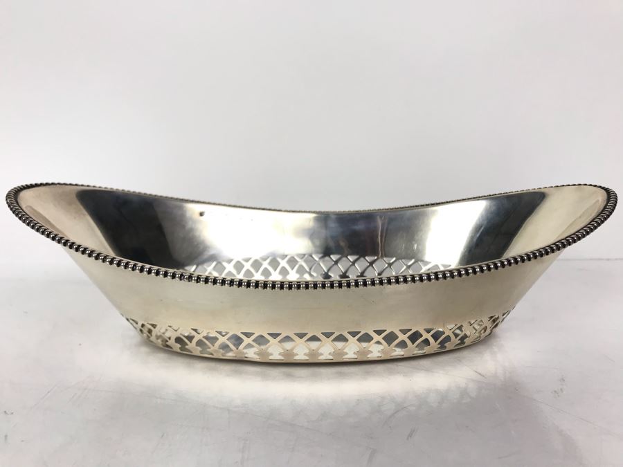 JUST ADDED - Antique English Ryrie Sterling Silver Pierced Bowl 9.5L X 4.5W X 2.5H 134g [Photo 10]