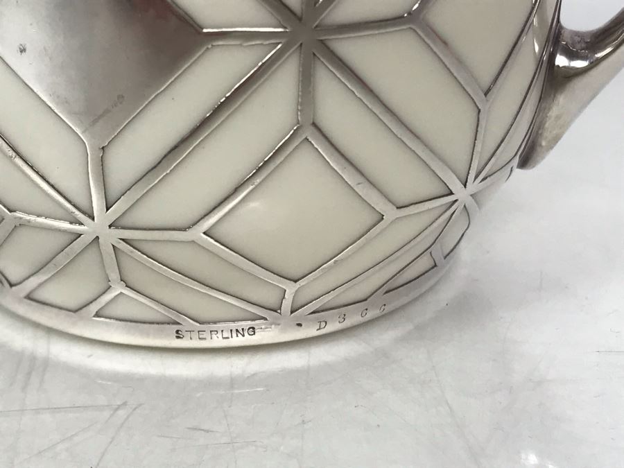 JUST ADDED - Sterling Silver Overlay Reed & Barton Lenox Creamer And Sugar [Photo 4]