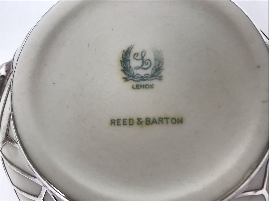 JUST ADDED - Sterling Silver Overlay Reed & Barton Lenox Creamer And Sugar