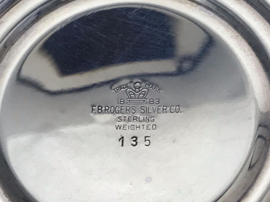 JUST ADDED - F.B. Rogers Silver Co Weight Sterling Silver Creamer And Sugar [Photo 5]