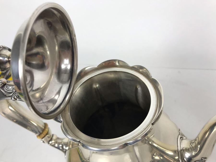 JUST ADDED - Stunning Vintage Gorham Sterling Silver Coffee Pot (2 1/4) And Teapot (1 3/4) 1,014g TW Sterling [Photo 7]