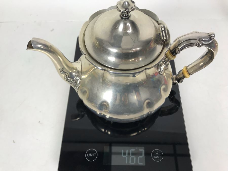 JUST ADDED - Stunning Vintage Gorham Sterling Silver Coffee Pot (2 1/4) And Teapot (1 3/4) 1,014g TW Sterling [Photo 16]