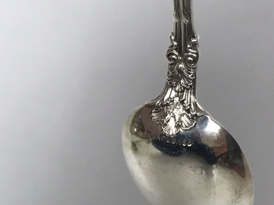 JUST ADDED - Set Of (5) Antique Sterling Silver Demitasse Spoons 40g [Photo 13]