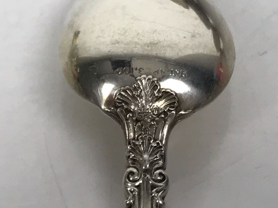 JUST ADDED - Set Of (5) Antique Sterling Silver Demitasse Spoons 40g [Photo 11]