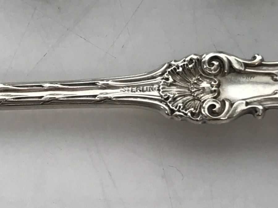 JUST ADDED - Set Of (5) Antique Sterling Silver Demitasse Spoons 40g [Photo 9]