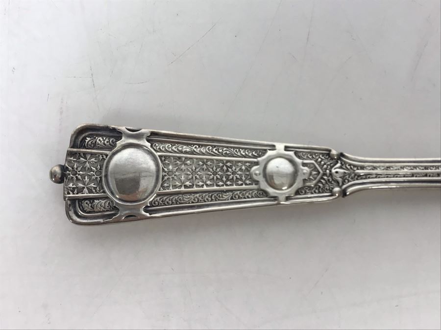 JUST ADDED - Stunning Vintage Palmer Bachelders Chased Sterling Silver Knife 59g [Photo 5]