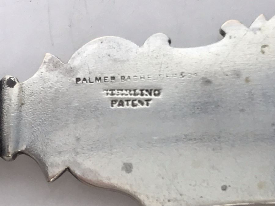 JUST ADDED - Stunning Vintage Palmer Bachelders Chased Sterling Silver Knife 59g [Photo 11]