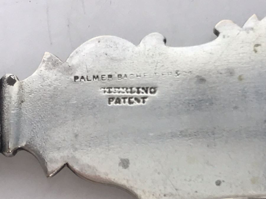 JUST ADDED - Stunning Vintage Palmer Bachelders Chased Sterling Silver Knife 59g [Photo 10]