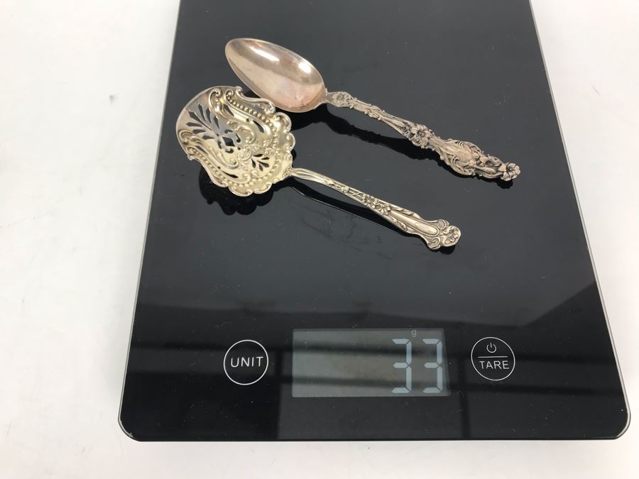 JUST ADDED - Pair Of Vintage Sterling Silver Spoons 33g [Photo 15]