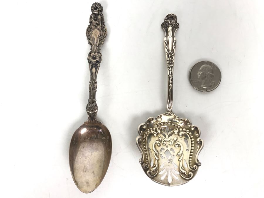 JUST ADDED - Pair Of Vintage Sterling Silver Spoons 33g [Photo 3]