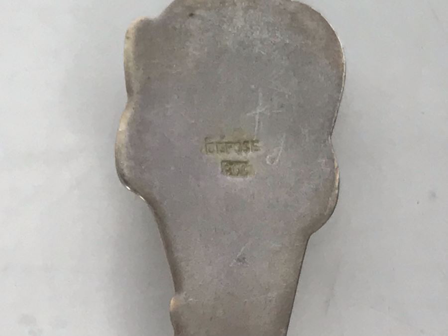 JUST ADDED - Vintage 800 Silver Demitasse Spoon Berlin Germany 26g [Photo 9]