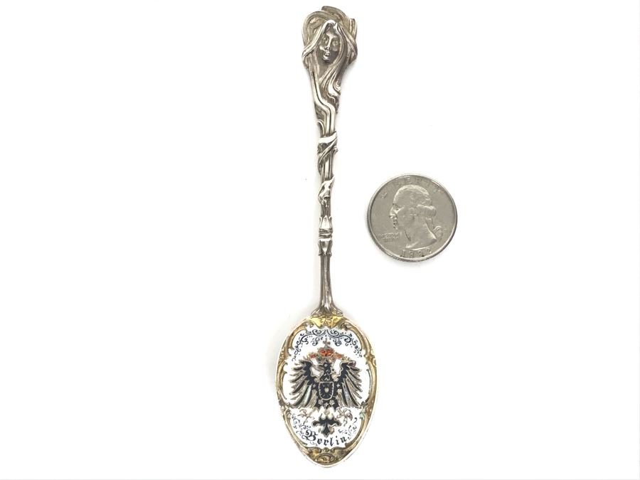 JUST ADDED - Vintage 800 Silver Demitasse Spoon Berlin Germany 26g [Photo 1]