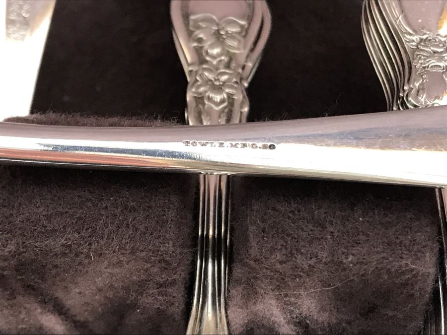 JUST ADDED - Huge Lot Of Silverplated Serving Pieces And Flatware With Wooden Silverware Storage Box - See Photos [Photo 27]