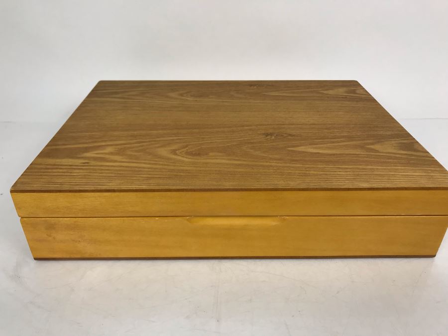 JUST ADDED - Huge Lot Of Silverplated Serving Pieces And Flatware With Wooden Silverware Storage Box - See Photos [Photo 28]