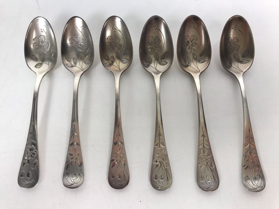 JUST ADDED - Demitasse Spoons 1880 Pairpoint Mfg Co [Photo 2]