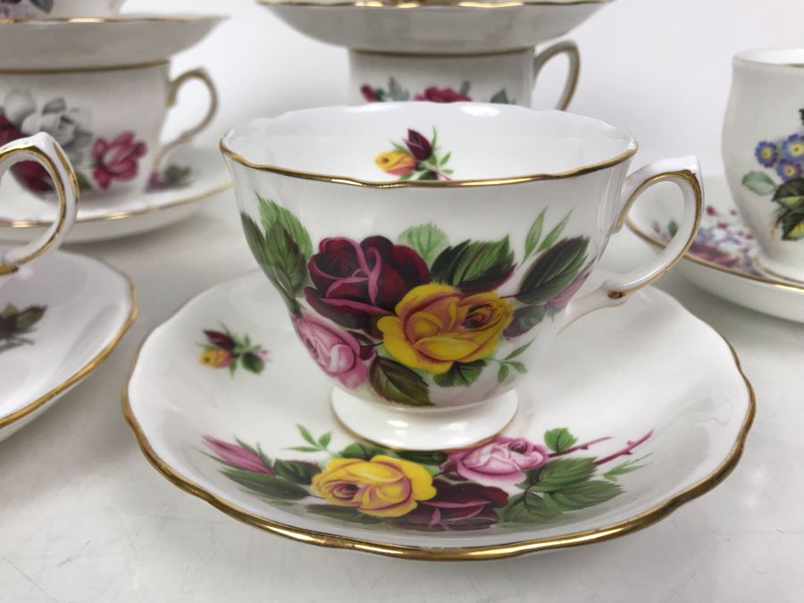 JUST ADDED - (6) English Royal Vale Bone China Cups And Saucers And (2) English Duchess Bone China Cups And Saucers [Photo 4]