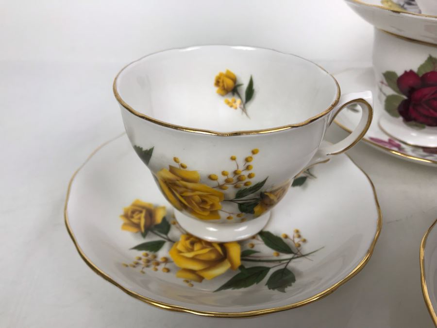 JUST ADDED - (6) English Royal Vale Bone China Cups And Saucers And (2) English Duchess Bone China Cups And Saucers [Photo 6]