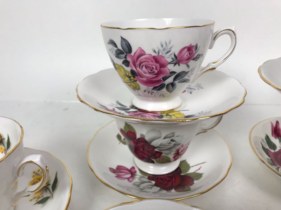 JUST ADDED - (6) English Royal Vale Bone China Cups And Saucers And (2) English Duchess Bone China Cups And Saucers [Photo 9]