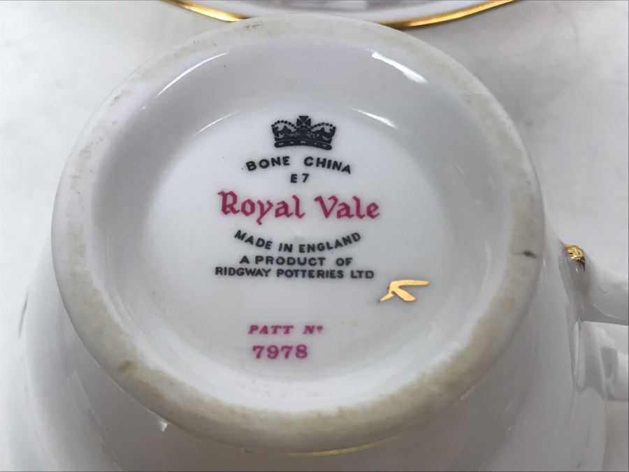 JUST ADDED - (6) English Royal Vale Bone China Cups And Saucers And (2) English Duchess Bone China Cups And Saucers [Photo 10]