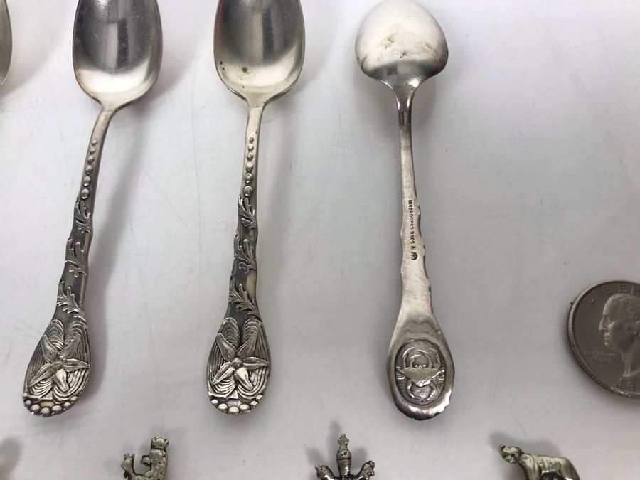 JUST ADDED - (5) Vintage 1847 Rogers Bros Seashore Themed Demitasse Spoons And (7) Italian Demitasse Spoons [Photo 6]