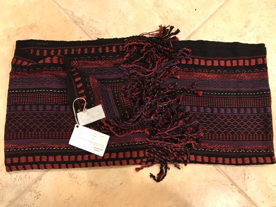 JUST ADDED - New With Tags Brigid Delano Black Rust Woven Shawl New With Tags Retails $300 [Photo 5]