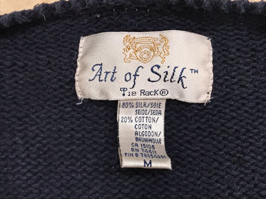 JUST ADDED - Art Of Silk Blue Sweater Size M [Photo 2]