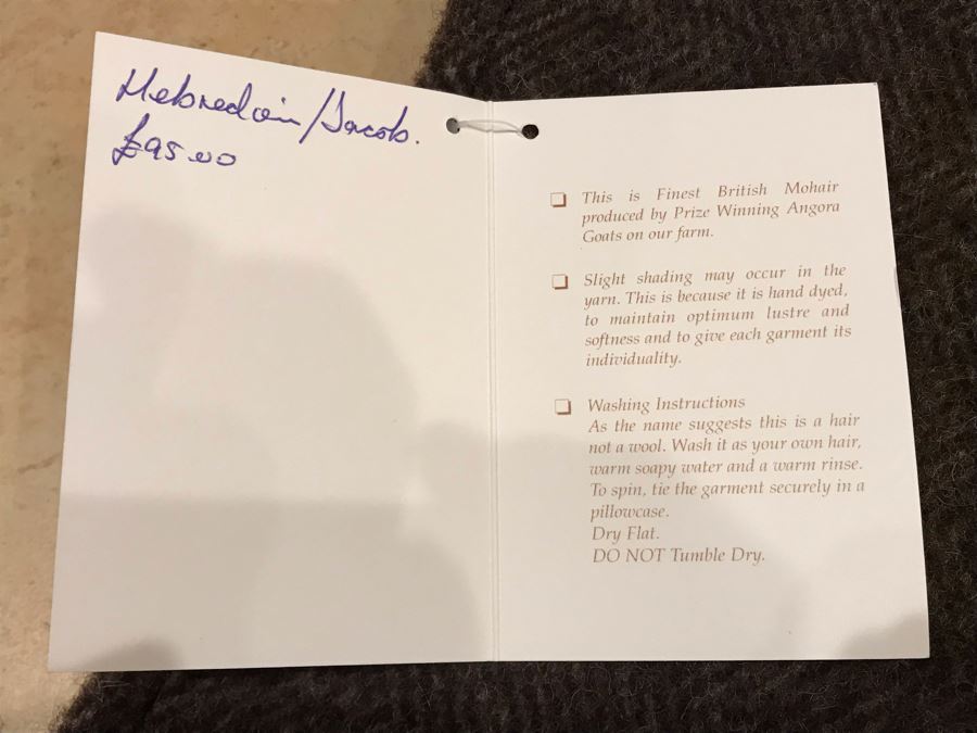 JUST ADDED - New With Tags Pancho Made Of Finest British Mohair By The Goat Company Size M [Photo 7]