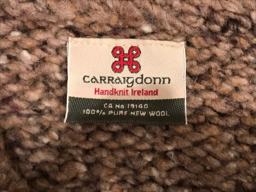 JUST ADDED - Carraig Donn Handknit Ireland Wool Sweater Size M [Photo 3]