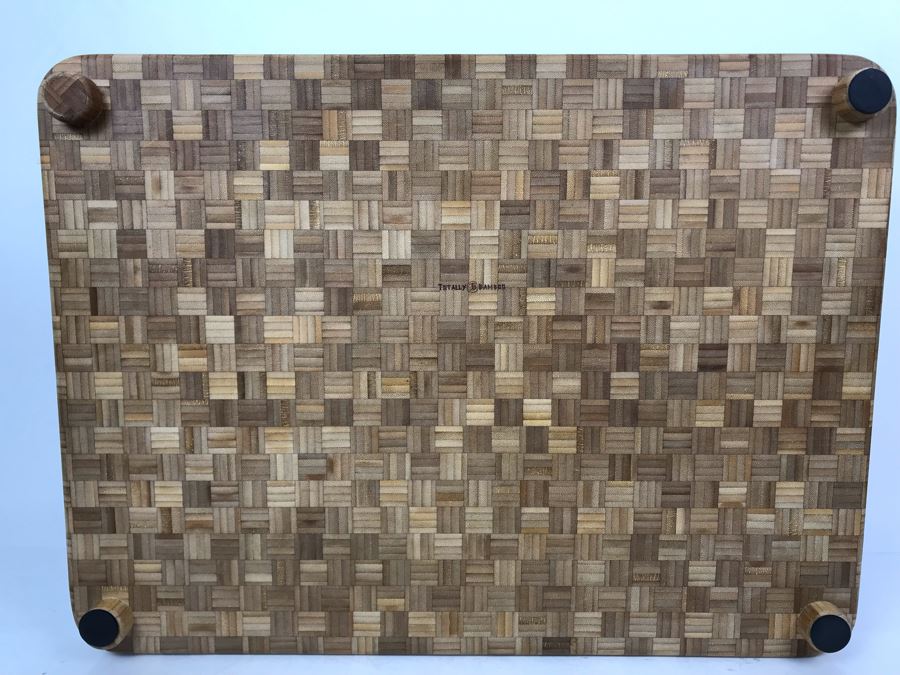 JUST ADDED - New Large Totally Bamboo Parquet Cutting Board With Feet 22 X 16 [Photo 5]