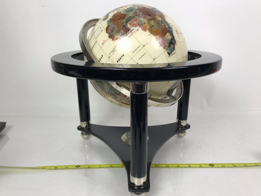 Inlaid Gemstone Globe 15W X 15H [Photo 15]