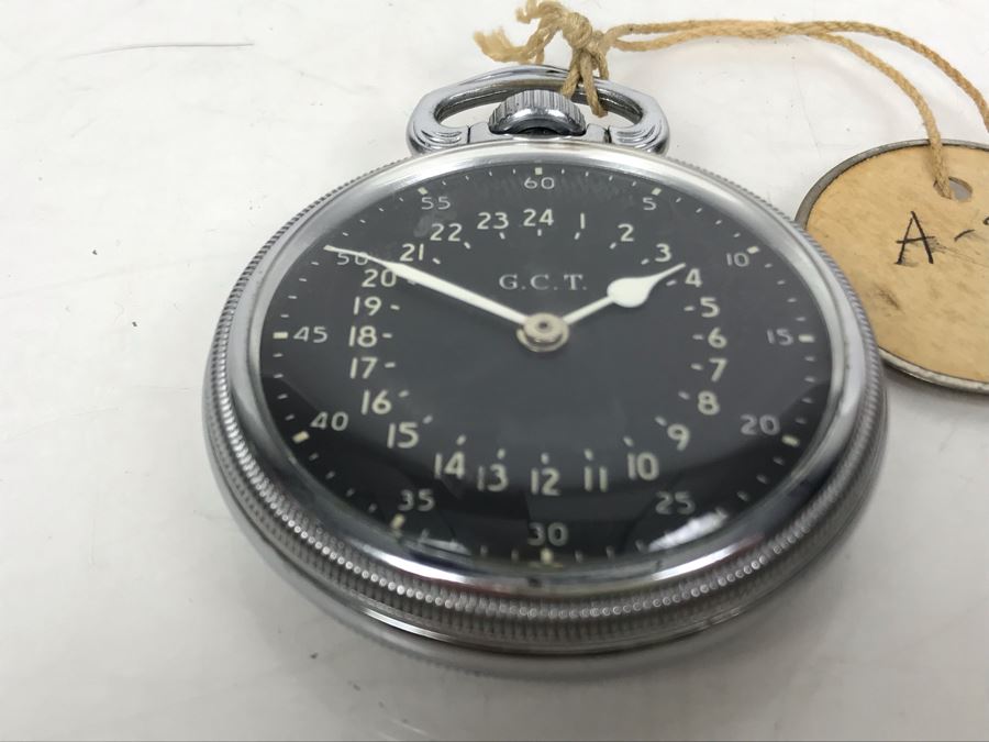 WWII Era Military Pocket Watch Hamilton Watch Co Black Dial AN 5740 Mfr’s Part No 4992B G.C.T. [Photo 5]