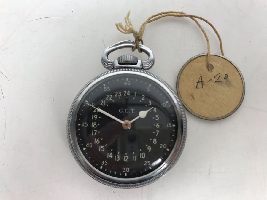 WWII Era Military Pocket Watch Hamilton Watch Co Black Dial AN 5740 Mfr’s Part No 4992B G.C.T. [Photo 4]