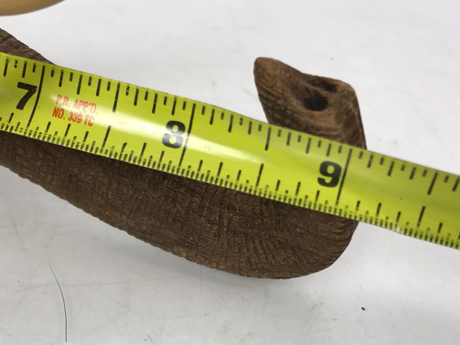 Finely Carved Wooden Elephant's Head Sculpture Wall Mount Signed On Back 7W X 9H [Photo 17]