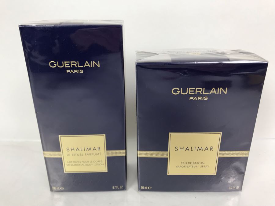 New Guerlain Paris Shalimar Parfume Perfume Spray 3.0 Fl Oz And Body Lotion