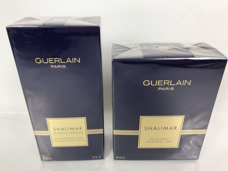 New Guerlain Paris Shalimar Parfume Perfume Spray 3.0 Fl Oz And Body Lotion