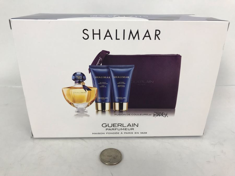 New Guerlain Paris Shalimar Gift Set Parfume Perfume Spray, Body Lotion And Shower Gel [Photo 1]