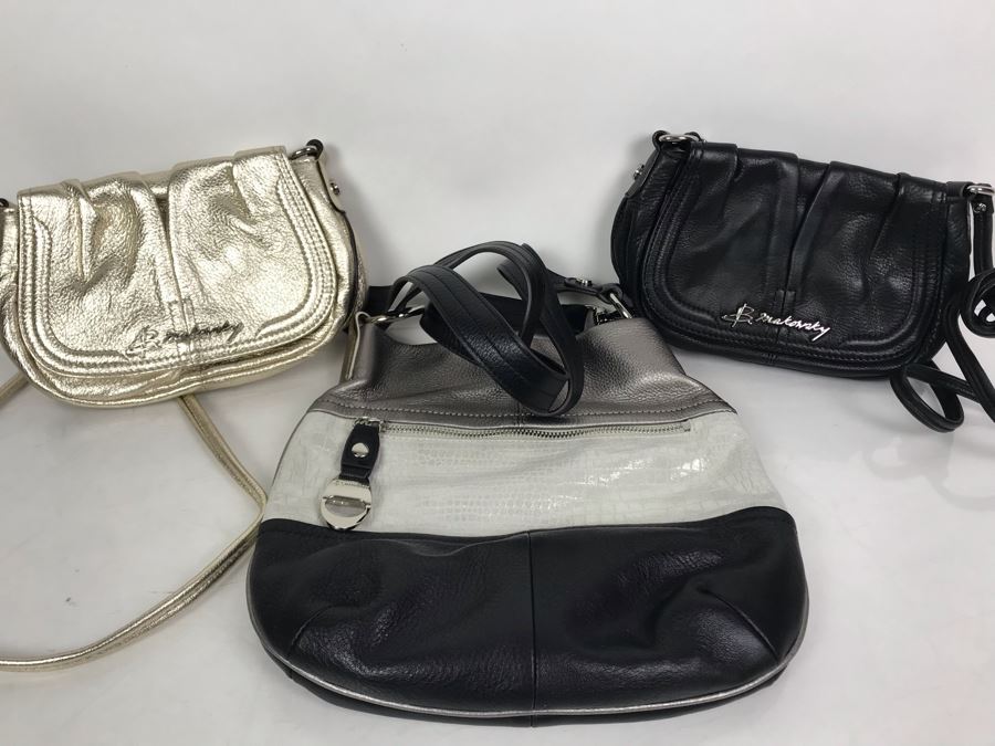 Set Of (3) New B Makowsky Handbags