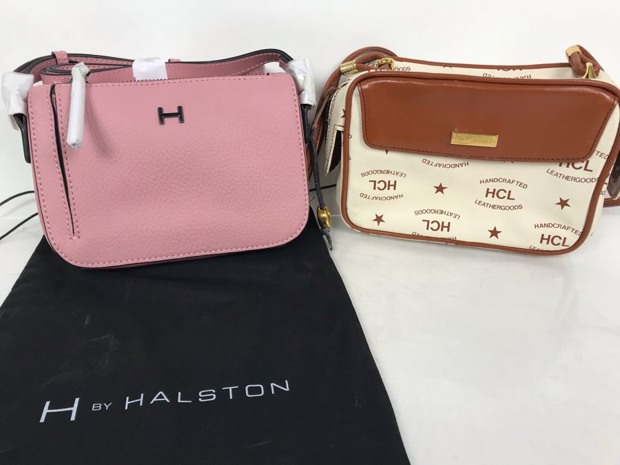 New Halston Handbag With Dust Cover And New HCL Handbag Handcrafted Leathergoods [Photo 1]