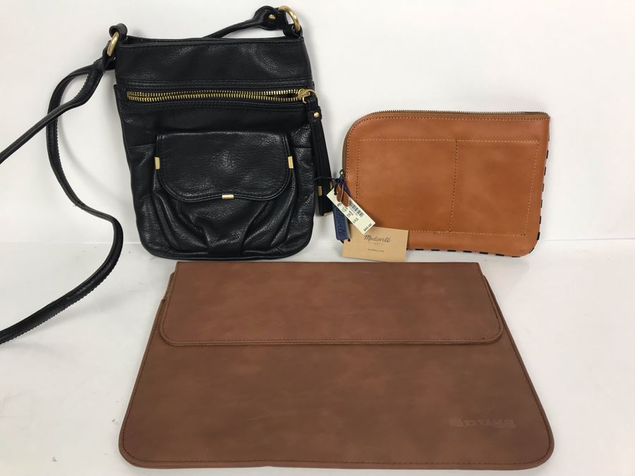 New With Tags Madewell Leather Purse ($65), B Makowsky Handbag And Snugg Macbook Case [Photo 1]