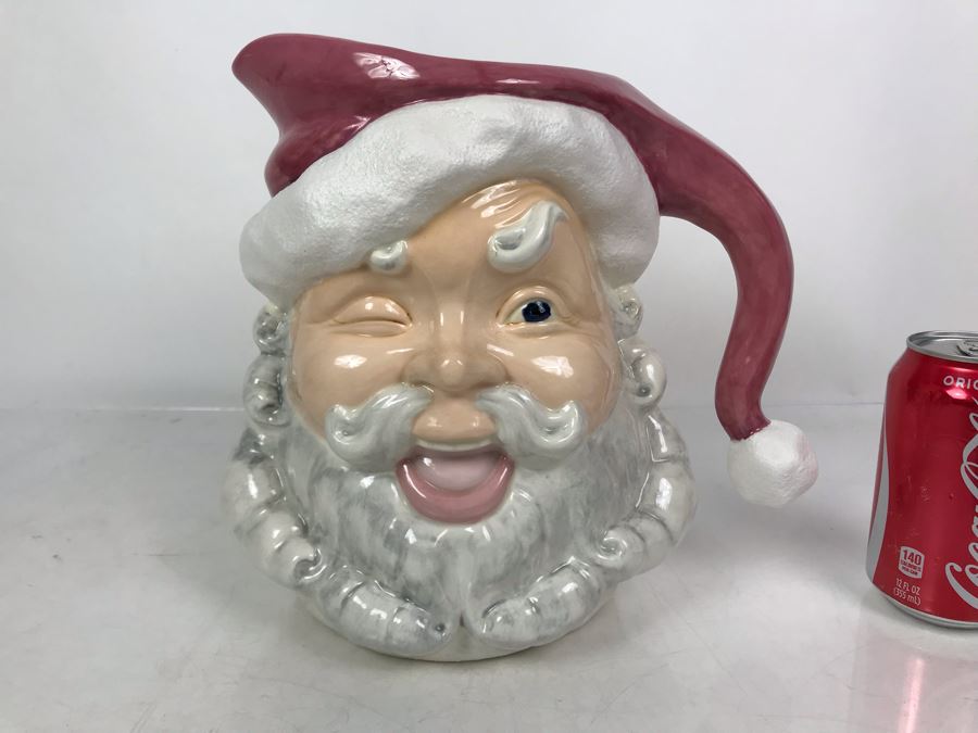 JUST ADDED - Handpainted Santa Claus Pitcher 10H [Photo 5]