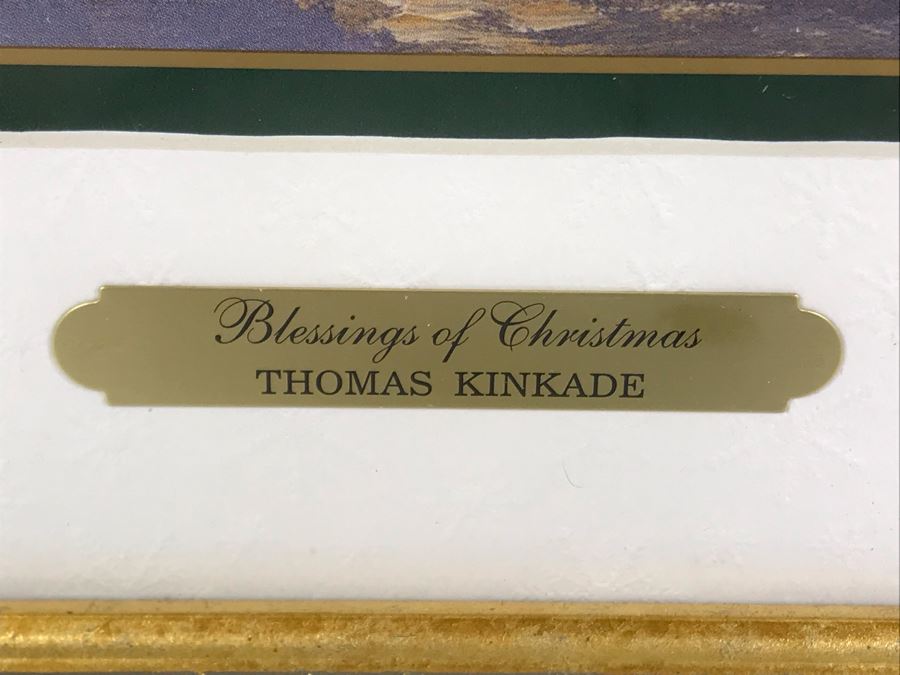 Limited Edition Thomas Kinkade Fine Art Reproduction Print With Certificate Of Authenticity 'Blessings Of Christmas' [Photo 4]
