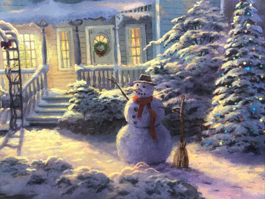 Limited Edition Thomas Kinkade Fine Art Reproduction Print With Certificate Of Authenticity 'Blessings Of Christmas' [Photo 9]