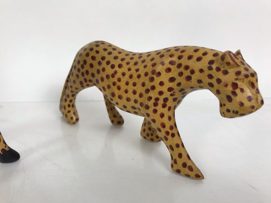 Set Of (3) Carved Wooden Animal Figurines [Photo 4]