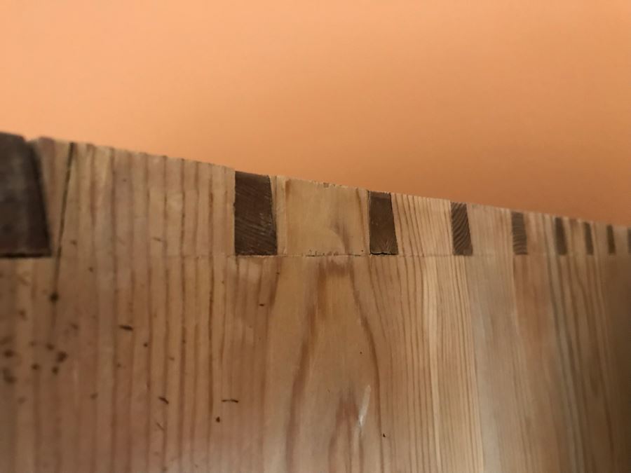 German Antique Pine Wooden Hoosier Cupboard Cabinet With Porcelain Spice Drawers [Photo 20]