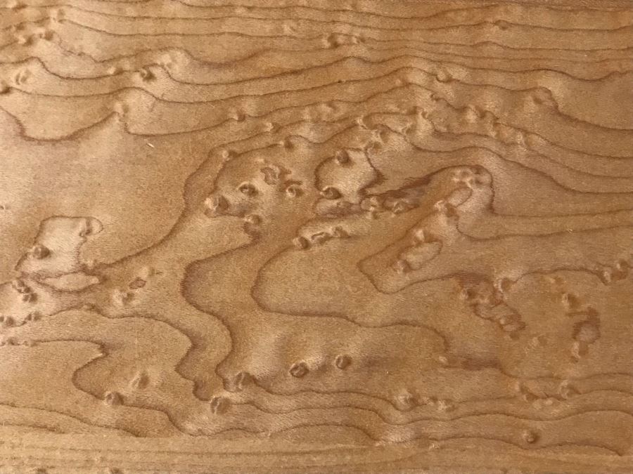 Custom Handcrafted Vermont Blonde Birdseye Maple Finely Sanded Table [Photo 5]