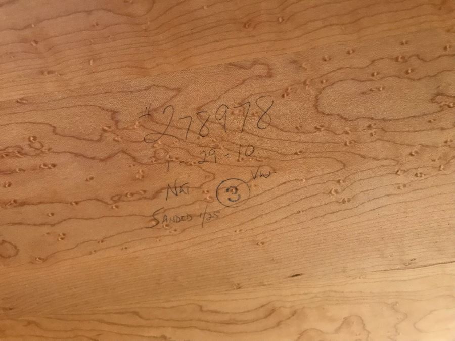 Custom Handcrafted Vermont Blonde Birdseye Maple Finely Sanded Table [Photo 12]
