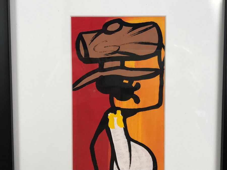 Pair Of Original African Framed Paintings Signed Sanny's 9 X 19 [Photo 6]