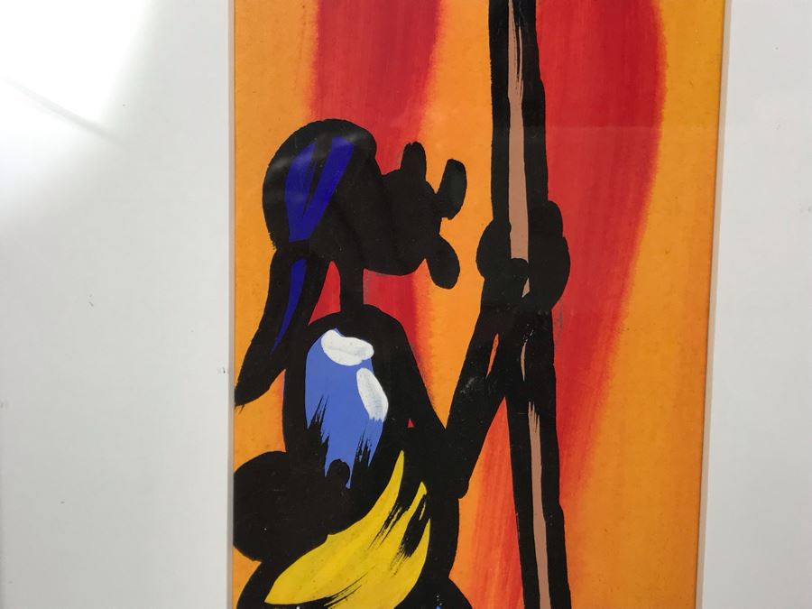 Pair Of Original African Framed Paintings Signed Sanny's 9 X 19 [Photo 5]