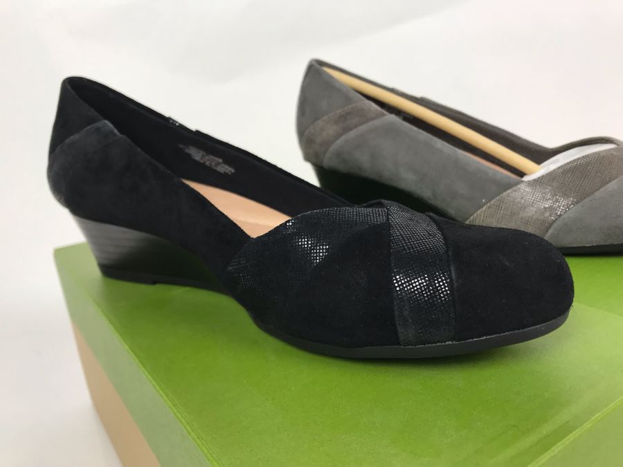 (2) New Pairs Of Earth Womens 8.5 Shoes In Black And Gray [Photo 2]
